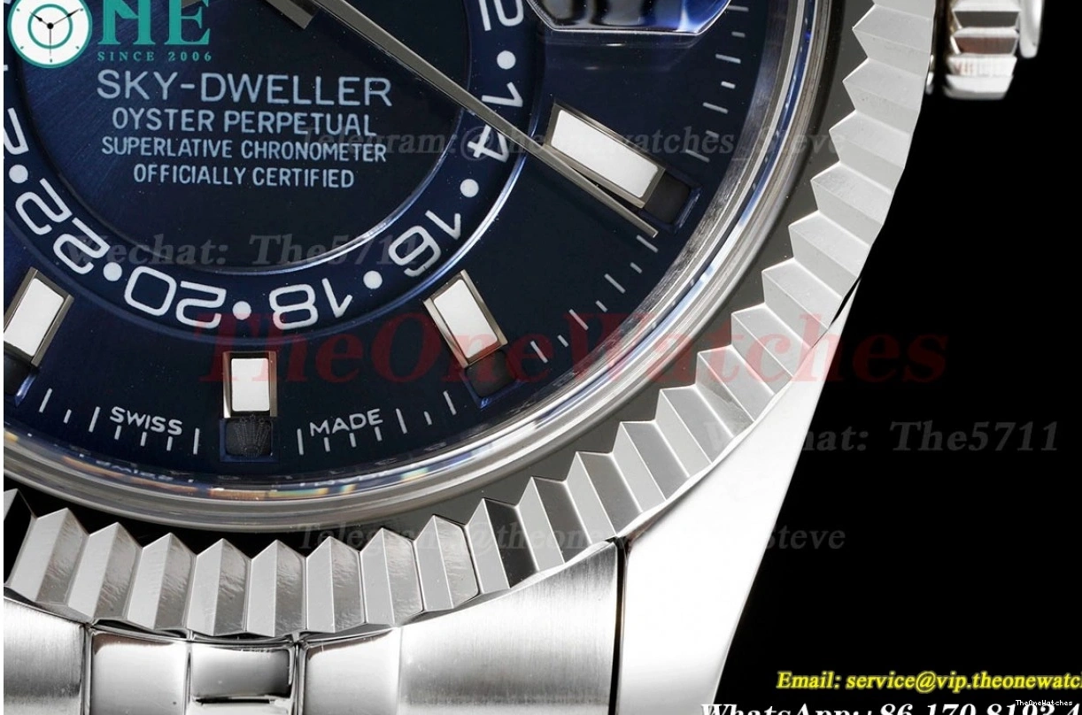 SS FNF Jubilee A9001 SS SkyDweller Blue Stk 42mm 326934  0219